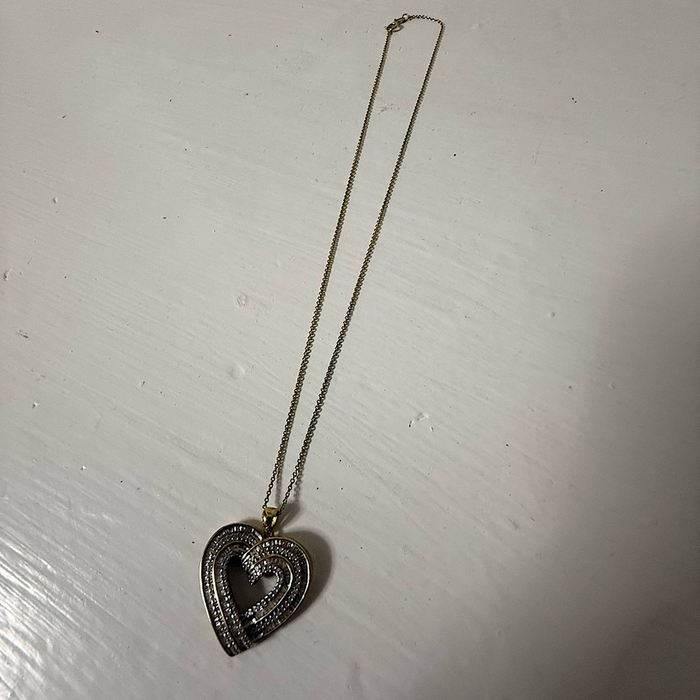 925 real Silver Heart Pendant Necklace